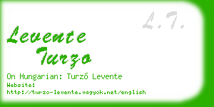 levente turzo business card